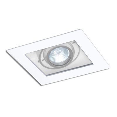 Jesco Lighting MMG1650-1EAW Mini Modulinear Directional Lighting for New Construction, 50W MR16 1-Light Linear, White Interior with White Trim