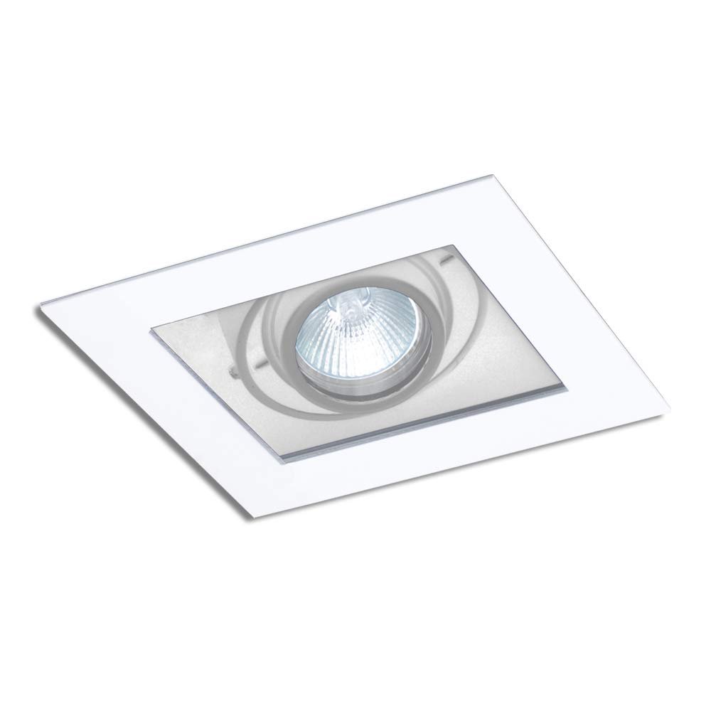 Jesco Lighting MMG1650-1EAW Mini Modulinear Directional Lighting for New Construction, 50W MR16 1-Light Linear, White Interior with White Trim