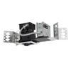 Jesco Lighting MMG1650-1ESB Mini Modulinear Directional Lighting for New Construction, 50W MR16 1-Light Linear, Black Interior with Silver Trim view 1
