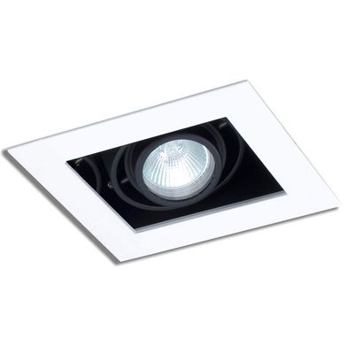 Jesco Lighting MMG1650-1EWB Mini Modulinear Directional Lighting for New Construction, 50W MR16 1-Light Linear, Black Interior with White Trim