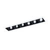 Jesco Lighting MMG1650-6EWB Mini Modulinear Directional Lighting For New Construction, 50W MR16 6-Light Linear, Black Interior With White Trim view 3