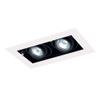 Jesco Lighting MMGMH1639-2EWB Mini Modulinear Directional Lighting for New Construction, Metal Halide 39W MR16 2-Light Linear, Black Interior with White Trim view 1