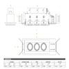 Jesco Lighting MMGMH1639-3ESS Mini Modulinear Directional Lighting For New Construction, Metal Halide 39W MR16 3-Light Linear, Black Interior With Silver Gimbal And Trim view 3