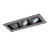 Jesco Lighting MMGR1650-3ESS Mini Modulinear Directional Lighting for Remodeling, 50W MR16 3-Light Linear, Black Interior with Silver Gimbal and Trim view 1