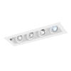 Jesco Lighting MMGR1650-4EAW Mini Modulinear Directional Lighting for Remodeling, 50W MR16 4-Light Linear, White Interior with White Trim view 2