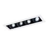 Jesco Lighting MMGR1650-4EWB Mini Modulinear Directional Lighting for Remodeling, 50W MR16 4-Light Linear, Black Interior with White Trim view 2