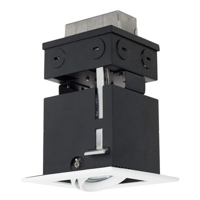 Jesco Lighting MMGRMH1639-1ESS Mini Modulinear Directional Lighting for Remodeling, Metal Halide 39W MR16 1-Light Linear, Black Interior with Silver Gimbal and Trim