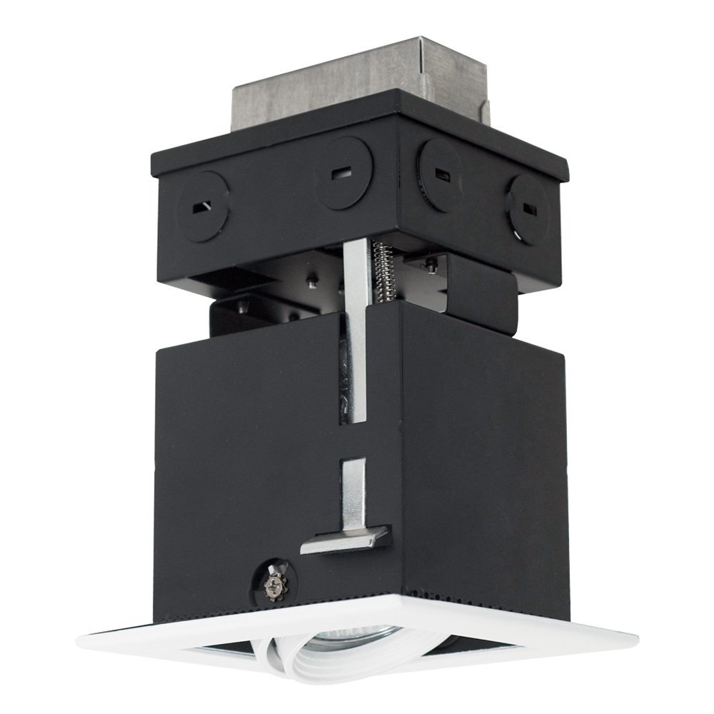 Jesco Lighting MMGRMH1639-1EWB Mini Modulinear Directional Lighting for Remodeling, Metal Halide 39W MR16 1-Light Linear, Black Interior with White Trim
