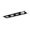 Jesco Lighting MYP30-4WB Modulinear Directional Lighting, Adjustable Yoke PAR30 4-Light Linear, Black Interior with White Trim view 1