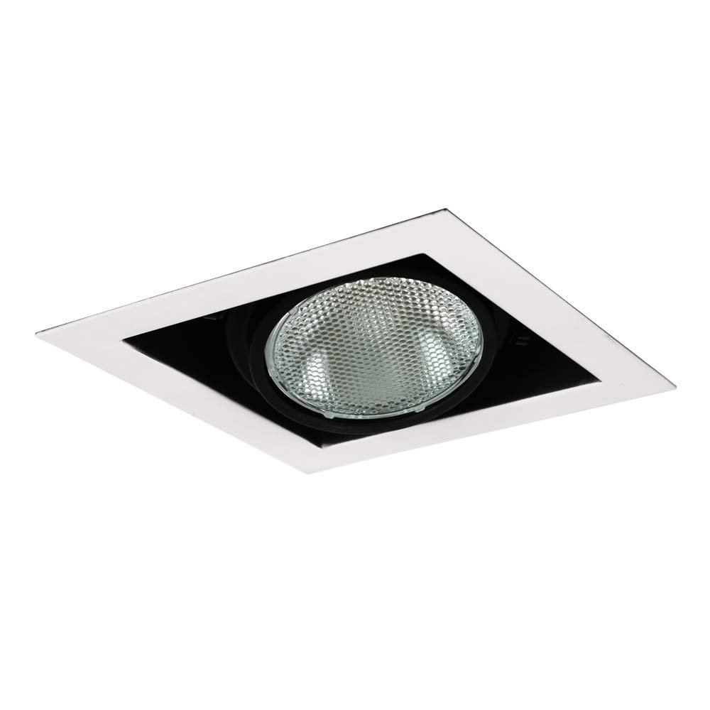 Jesco Lighting MYP38-1WB Modulinear Directional Lighting, Adjustable Yoke PAR38 1-Light Linear, Black Interior with White Trim