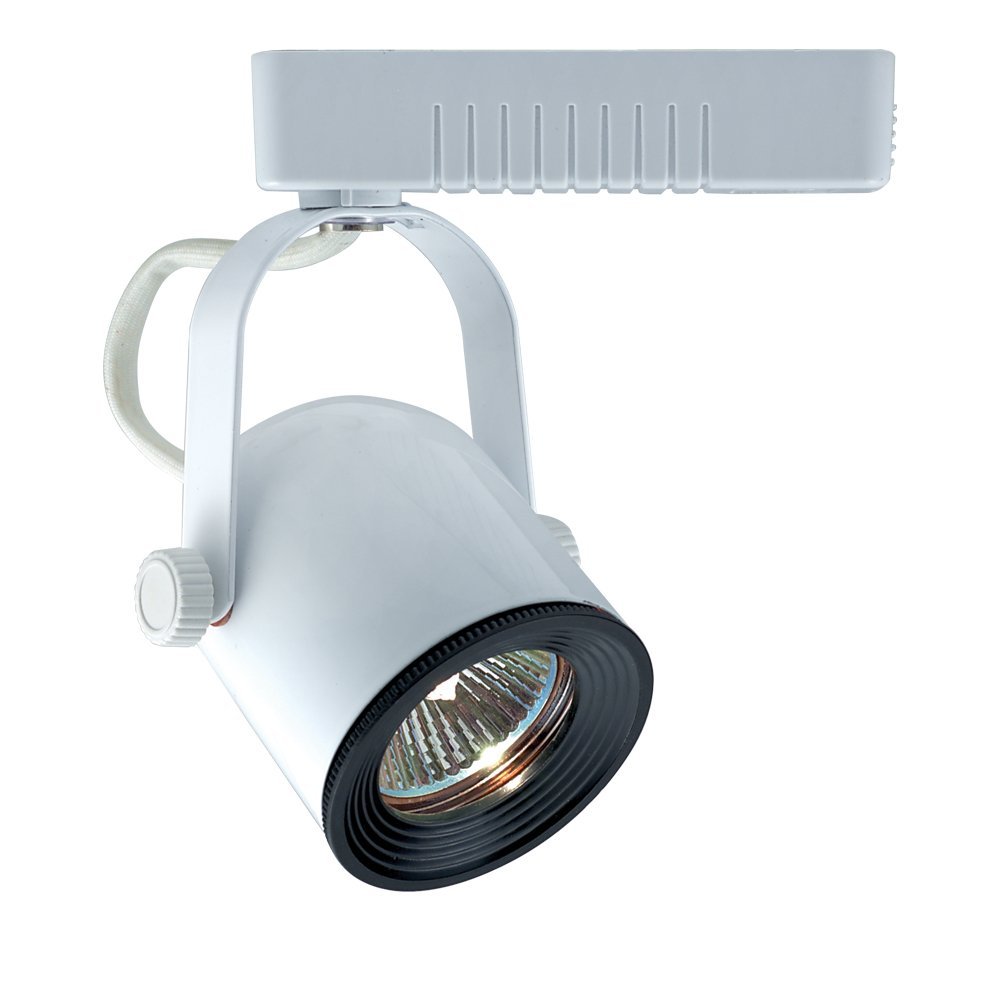 Jesco Lighting HLV11050WH Mini Deco 110 Series Low Voltage Track Light Fixture, 50 Watt, White Finish