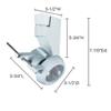 Jesco Lighting HMH270T4GUSP20W Contempo 270 Series Metal Halide Track Light Fixture, T4GU 12-Degree Spot, 20 Watts, White Finish view 2