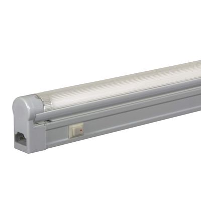 Jesco Lighting SG5A-28SW/64-SV Sleek Plus Adjustable Grounded 28-Watt T5 Light Fixture, 6400K Color, Silver Finish, With Switch