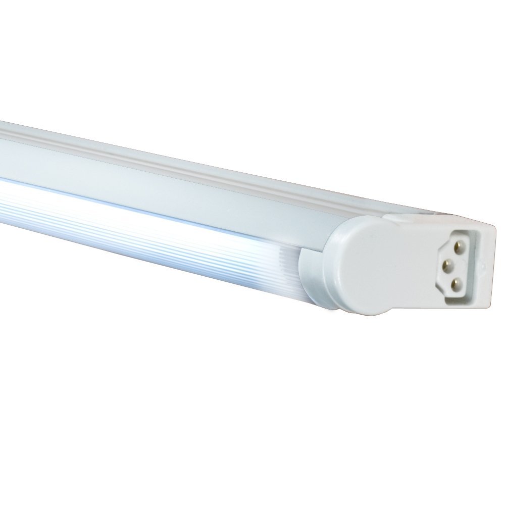 Jesco Lighting SG5A-35/64-WH Sleek Plus Adjustable Grounded 35-Watt T5 Light Fixture, 6400K Color, White Finish