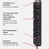 6-Way Distribution Board for Outdoor use Black view 2