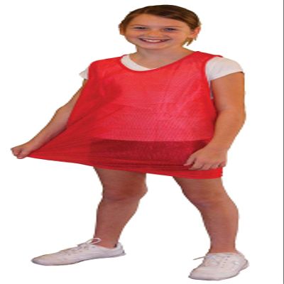 Micro Mesh Scrimmage Vests with Comfort Designed Waist for Easy on, Easy Off (Adult, Red)