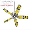 Puppy Dogs on Black - Ceiling Fan Skin Kit fits most 42 inch fans (FAN and BLADES SOLD SEPARATELY) view 2