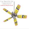 Puppy Dogs on Pink - Ceiling Fan Skin Kit fits most 42 inch fans (FAN and BLADES SOLD SEPARATELY) view 2