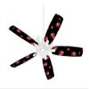 Strawberries on Black - Ceiling Fan Skin Kit fits most 42 inch fans (FAN and BLADES SOLD SEPARATELY) view 1