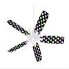 Pastel Hearts on Black - Ceiling Fan Skin Kit fits most 42 inch fans (FAN and BLADES SOLD SEPARATELY) view 1