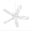 Pastel Hearts on White - Ceiling Fan Skin Kit fits most 42 inch fans (FAN and BLADES SOLD SEPARATELY) view 1