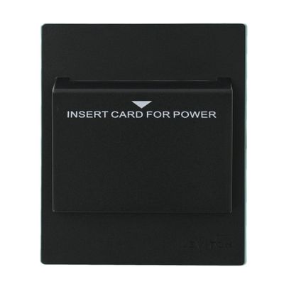 Leviton HKSWP-E Hospitality Key Card Switch Faceplate, Ebony