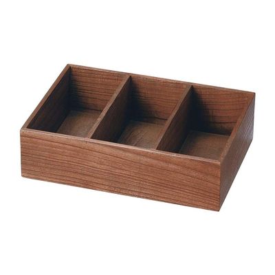 16-97DBR CD Case, Cherry Wood, Small Items, Box, Dark Brown, Approx. 16.9 x 11.8 x 4.7 inches (43 x 30