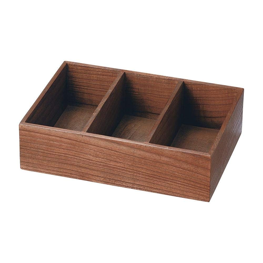 16-97DBR CD Case, Cherry Wood, Small Items, Box, Dark Brown, Approx. 16.9 x 11.8 x 4.7 inches (43 x 30