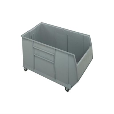 Quantum Storage Systems QRB256MOBGY Rack Bins Heavy Duty Part Organizer Gray Bins 42" L x 24" W x 21" H