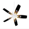 Chrome Skull on Fire - Ceiling Fan Skin Kit fits most 42 inch fans (FAN and BLADES SOLD SEPARATELY) view 1