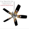 Chrome Skull on Fire - Ceiling Fan Skin Kit fits most 42 inch fans (FAN and BLADES SOLD SEPARATELY) view 2