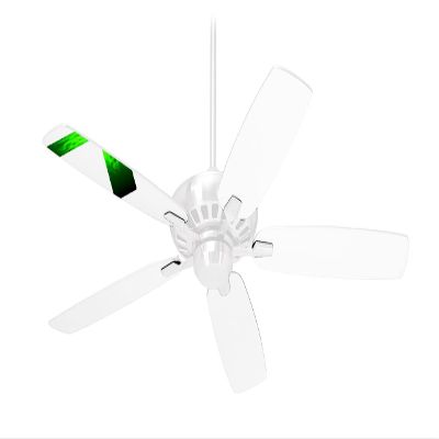 Fire Flames Green - Ceiling Fan Skin Kit fits most 42 inch fans (FAN and BLADES SOLD SEPARATELY)
