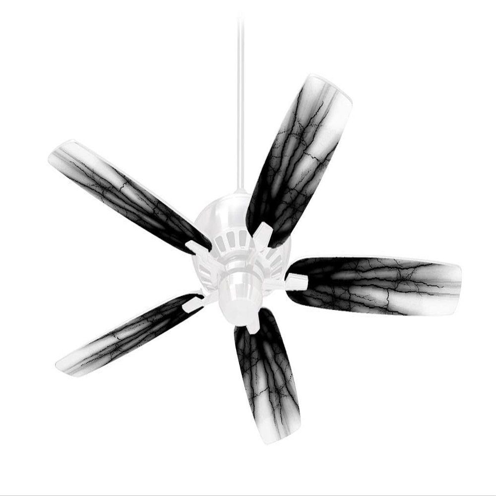 Lightning Black - Ceiling Fan Skin Kit fits most 42 inch fans (FAN and BLADES SOLD SEPARATELY)