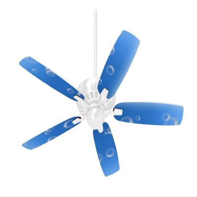 Bubbles Blue - Ceiling Fan Skin Kit fits most 42 inch fans (FAN and BLADES SOLD SEPARATELY)