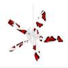 Butterflies Red - Ceiling Fan Skin Kit fits most 42 inch fans (FAN and BLADES SOLD SEPARATELY) view 1