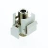 Legrand - OnQ Recessed Keystone Coax Insert, F Keystone Connector, 3GHz Keystone F-81 Coupler, Nickel, White, 5 Pack, F3481WHV5 view 1