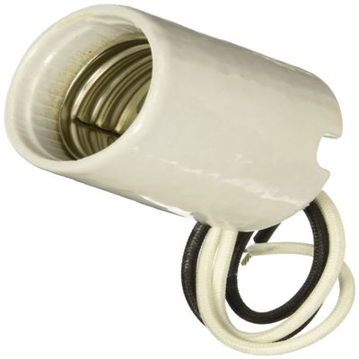 Leviton 8756-J Mogul Base Keyless Porcelain Lampholder 1500W White