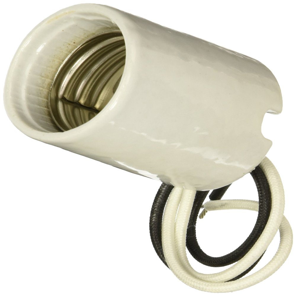 Leviton 8756-J Mogul Base Keyless Porcelain Lampholder 1500W White