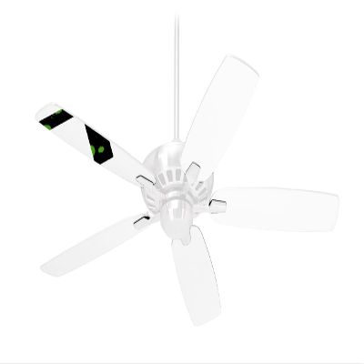 Lots of Dots Green on Black - Ceiling Fan Skin Kit fits most 42 inch fans (FAN and BLADES SOLD SEPARATELY)