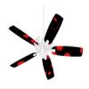 Lots of Dots Red on Black - Ceiling Fan Skin Kit fits most 42 inch fans (FAN and BLADES SOLD SEPARATELY) view 1