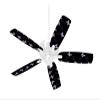 Pastel Butterflies Purple on Black - Ceiling Fan Skin Kit fits most 42 inch fans (FAN and BLADES SOLD SEPARATELY) view 1
