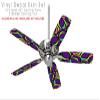 Crazy Dots 01 - Ceiling Fan Skin Kit fits most 42 inch fans (FAN and BLADES SOLD SEPARATELY) view 2