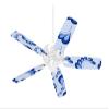 Petals Blue - Ceiling Fan Skin Kit fits most 42 inch fans (FAN and BLADES SOLD SEPARATELY) view 1