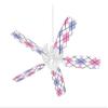 Argyle Pink and Blue - Ceiling Fan Skin Kit fits most 42 inch fans (FAN and BLADES SOLD SEPARATELY) view 1