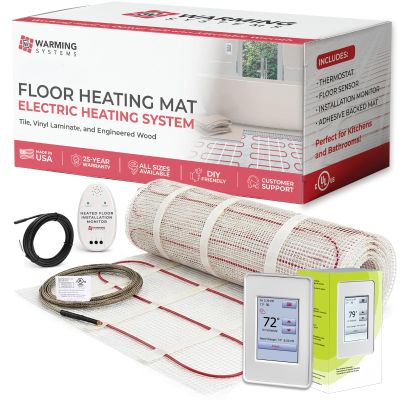 Warming Systems 10 Sq Ft 120V Electric Floor Heating System Mat Kit