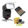 Panasonic Lumix DMC-GF2 Bounce, Zoom & Swivel Head Flash + High Powered AC Rapid Charger With 4AA 2900 Mah Batteries + Nwv Direct 5 Piece Cleaning Kit view 1