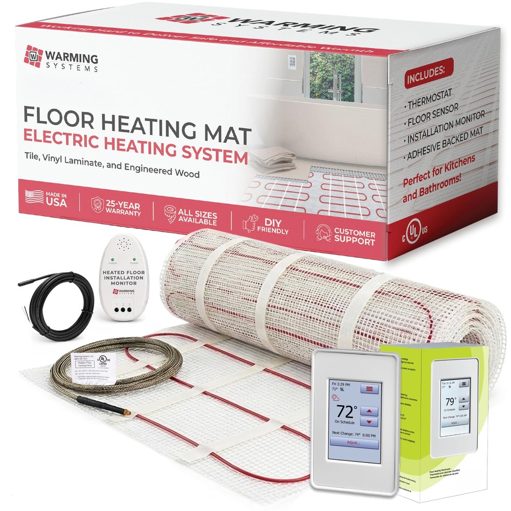 Warming Systems 40 Sq Ft 120V Electric Floor Heating System Mat Kit