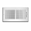 Truaire CA102M 10X06(Duct Opening Measurements) 2-Way Aluminum Supply 10-Inch by 6-Inch Sidewall or Ceiling Aluminum Register Grille, White view 1