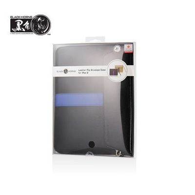 Leather Flip Envelope Case for iPad 2 - BLACK
