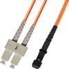 10M Multimode Duplex Fiber Optic Cable (50/125) - SC to MTRJ view 1